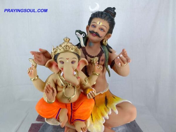 Praying Soul Seeded Clay Ganesha P5493_2