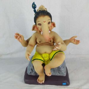 Praying Soul Seeded Clay Ganesha P5534_1